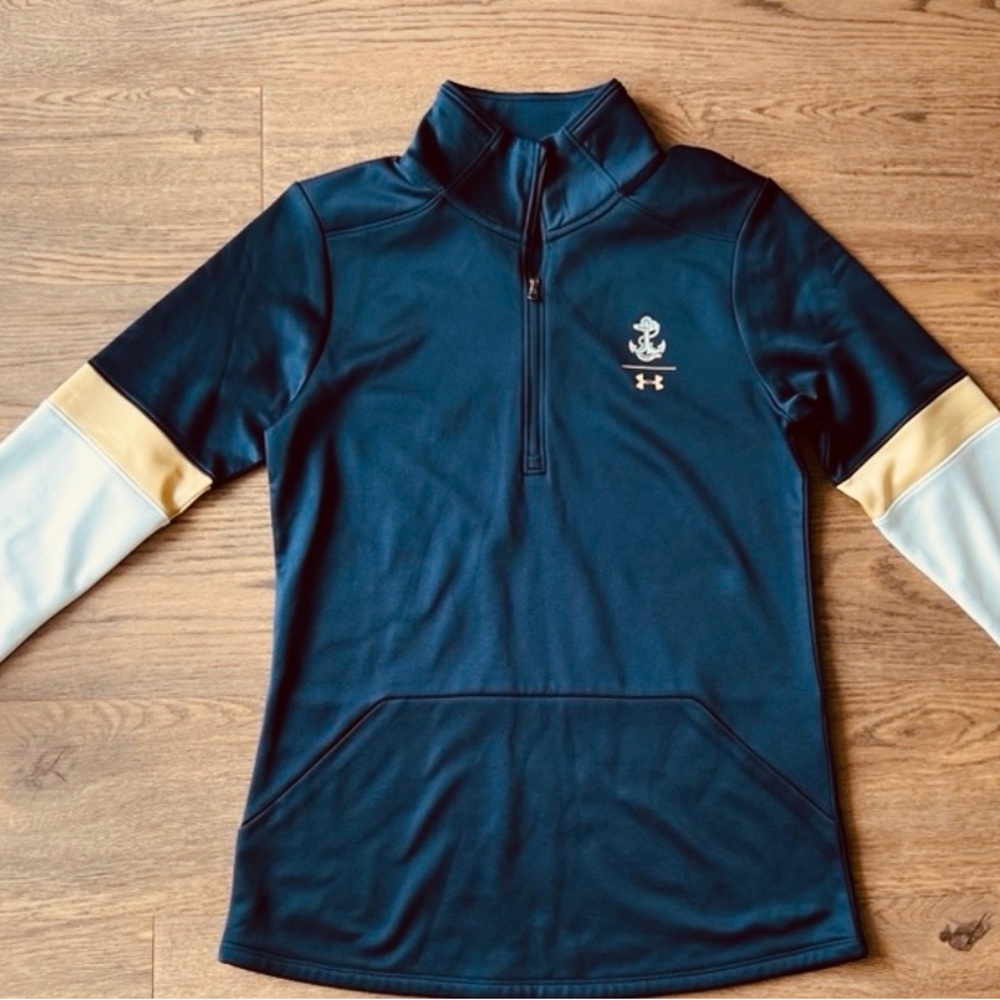 NWOT Under Armour US Navy Quarter-Zip Fleece